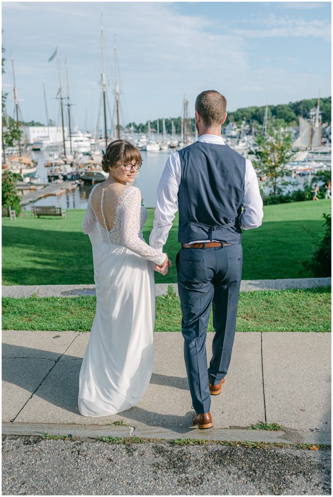 Summer Coastal Camden Maine Elopement at 16 Bay View in Camden Harbor by Rachel Campbell Photography
