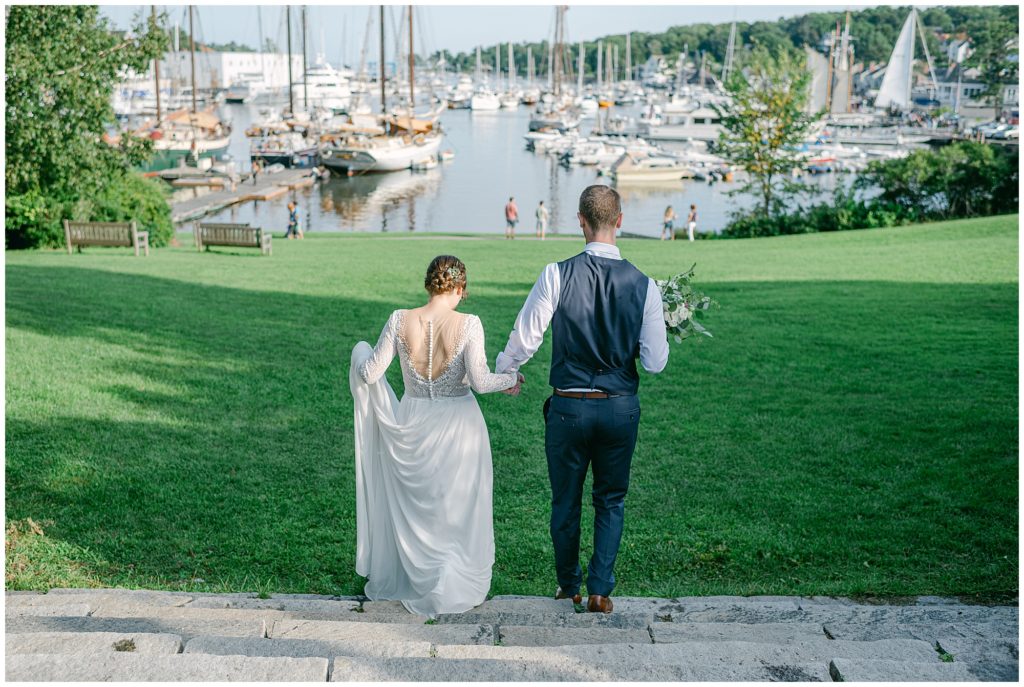 Summer Coastal Camden Maine Elopement at 16 Bay View in Camden Harbor by Rachel Campbell Photography
