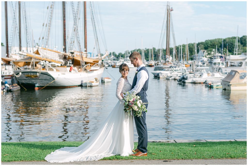 Summer Coastal Camden Maine Elopement at 16 Bay View in Camden Harbor by Rachel Campbell Photography