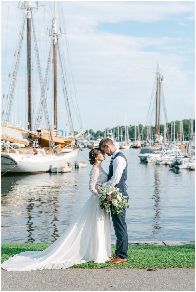 Summer Coastal Camden Maine Elopement at 16 Bay View in Camden Harbor by Rachel Campbell Photography