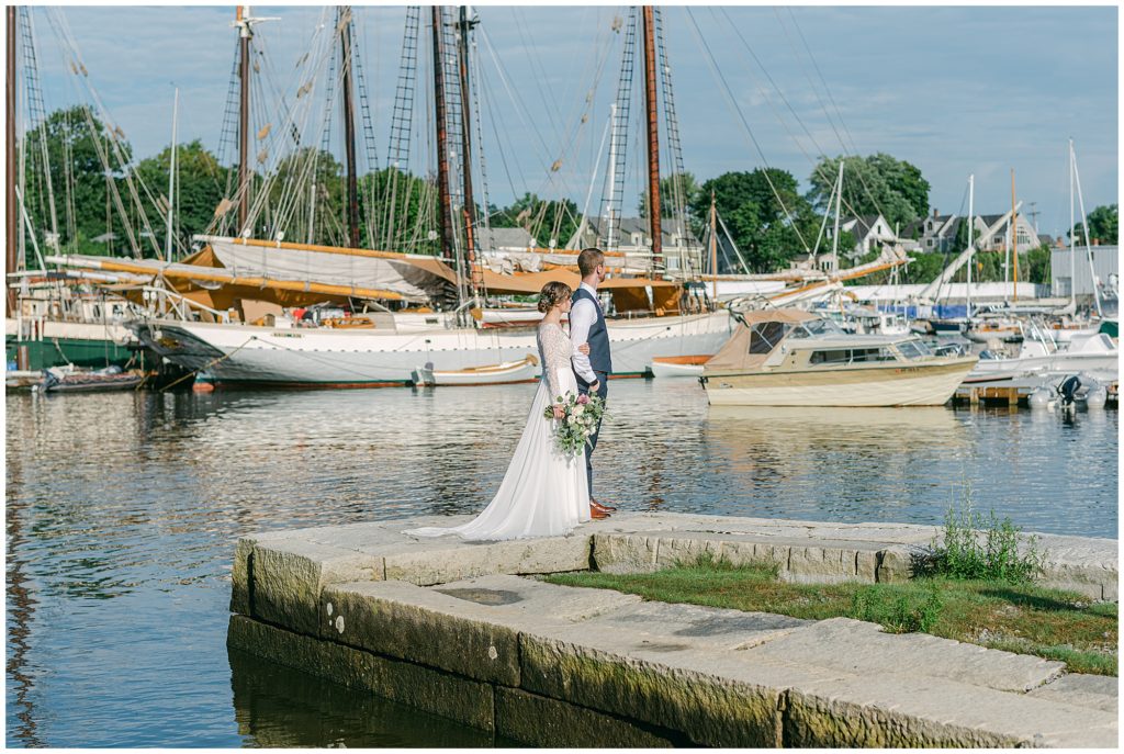 Summer Coastal Camden Maine Elopement at 16 Bay View in Camden Harbor by Rachel Campbell Photography
