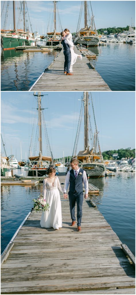 Summer Coastal Camden Maine Elopement at 16 Bay View in Camden Harbor by Rachel Campbell Photography