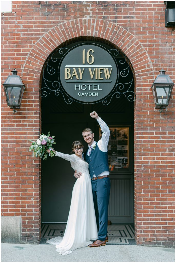 Summer Coastal Camden Maine Elopement at 16 Bay View in Camden Harbor by Rachel Campbell Photography