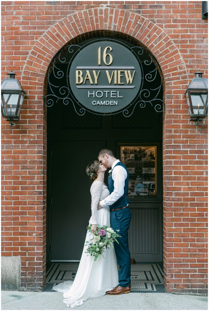 Summer Coastal Camden Maine Elopement at 16 Bay View in Camden Harbor by Rachel Campbell Photography